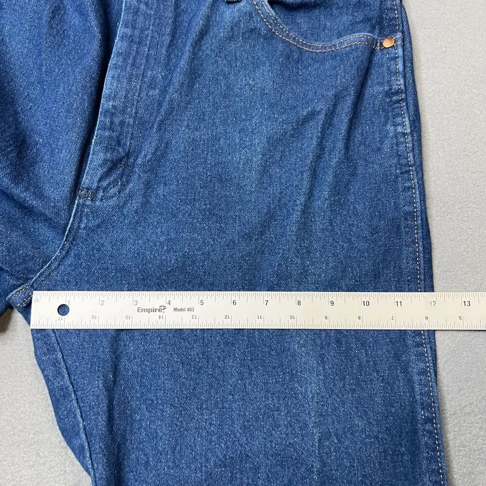 Wrangler Cowboy Cut Jeans Men 36 x 36 Blue Denim Dark Wash Classic Straight Leg